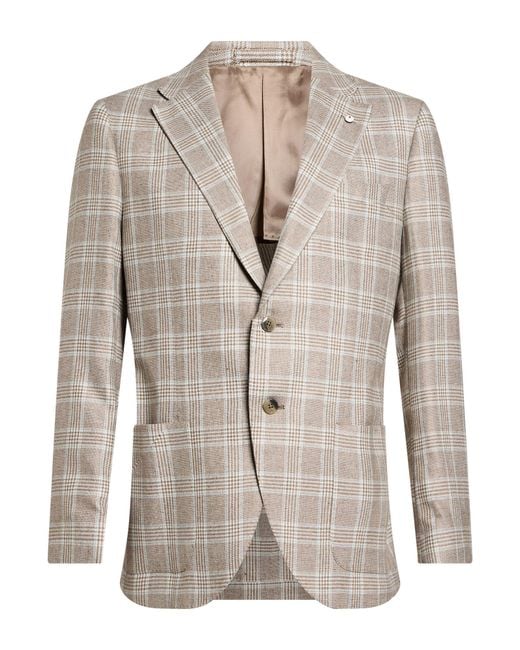L.b.m. 1911 Gray Blazer Silk, Wool for men