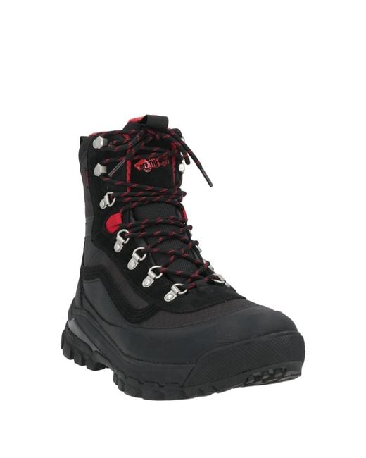 Vans Black Ankle Boots Textile Fibers, Leather for men