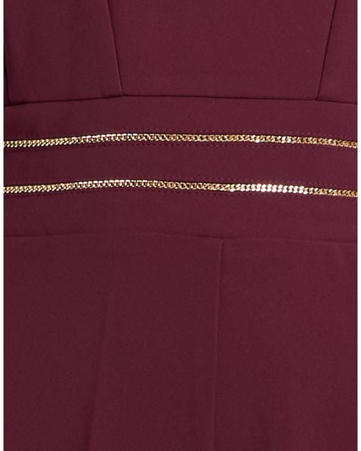 Rinascimento Purple Burgundy Jumpsuit Polyester, Elastane