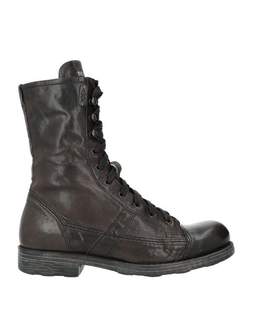 O.x.s. Black Steel Ankle Boots Leather
