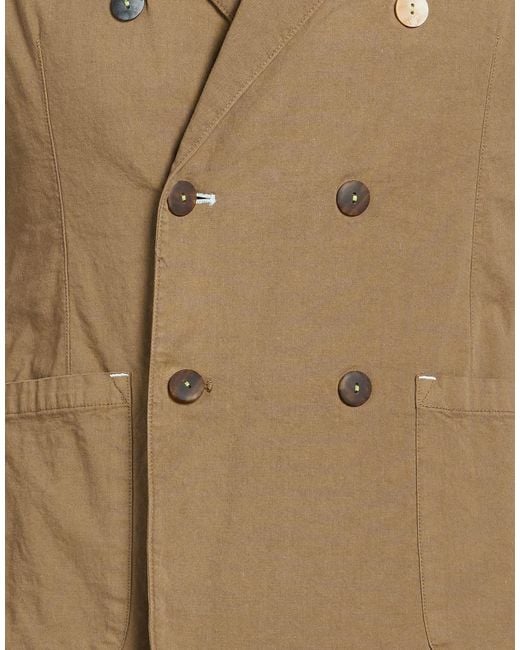Berna Brown Blazer Cotton, Linen, Elastane for men