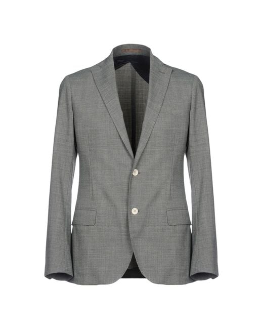 Eleventy Gray Blazer Polyester, Wool, Elastane for men