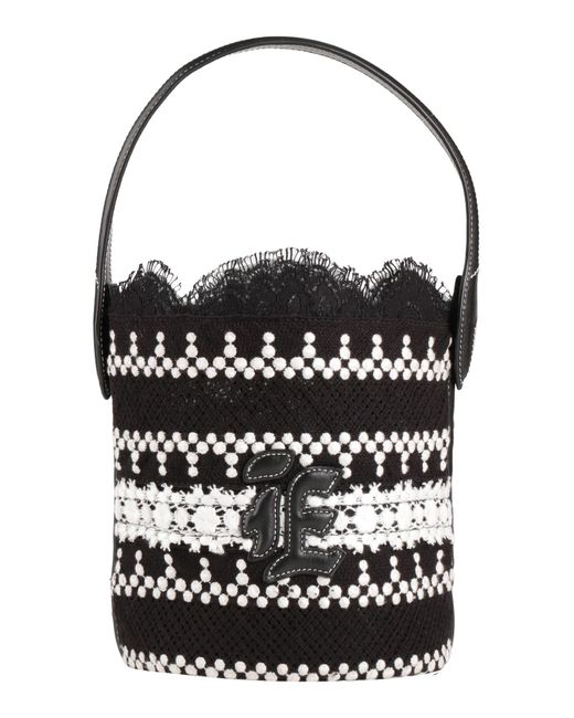 Ermanno Scervino Black Handbag Textile Fibers