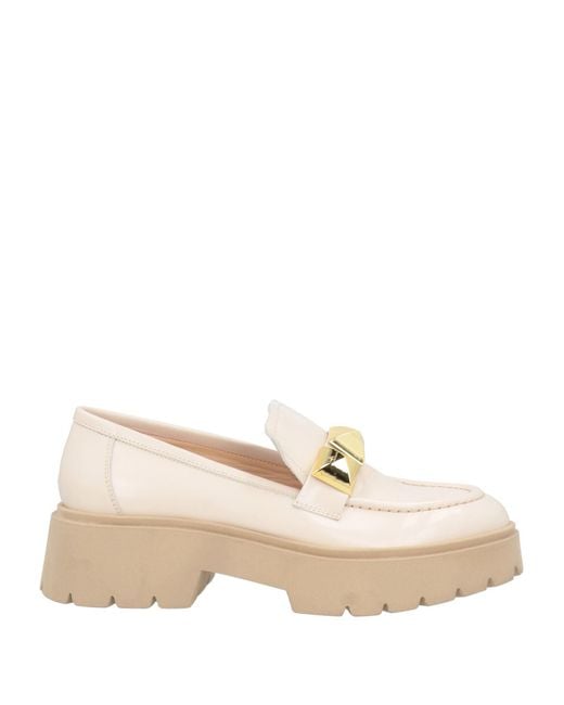 Janet & Janet Natural Loafers Leather