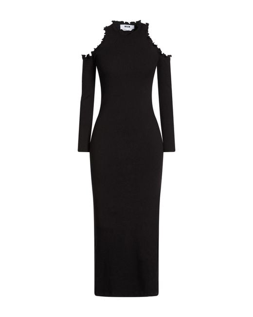 MSGM Black Maxi Dresses