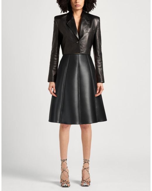 N°21 Black Midi Skirt Polyester, Cotton, Elastane