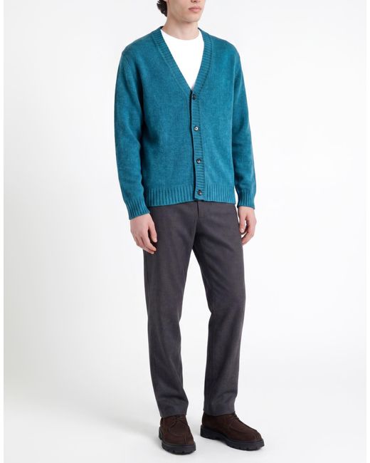 Bellwood Blue Azure Cardigan Virgin Wool for men