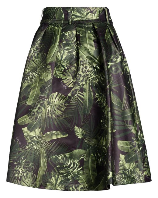 Gaelle Paris Green Midi Skirt Polyester