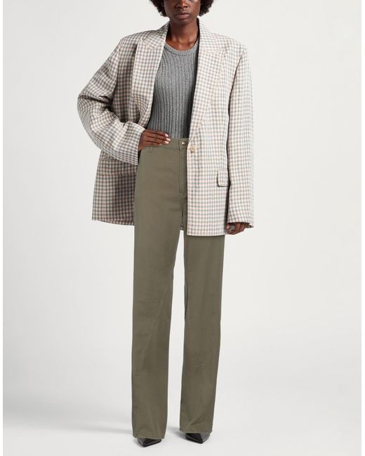 Anine Bing Gray Pants Cotton