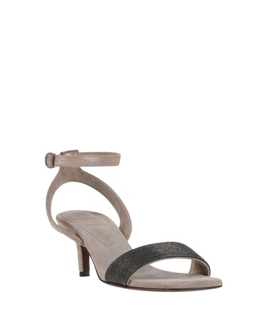 Brunello Cucinelli Metallic Sandals