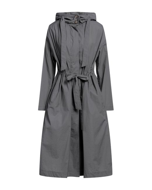 Herno Gray Overcoat & Trench Coat