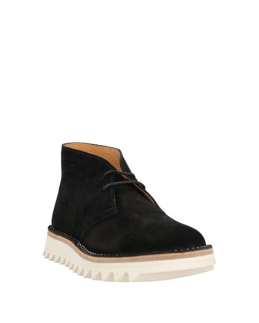 KENZO Black Ankle Boots Leather