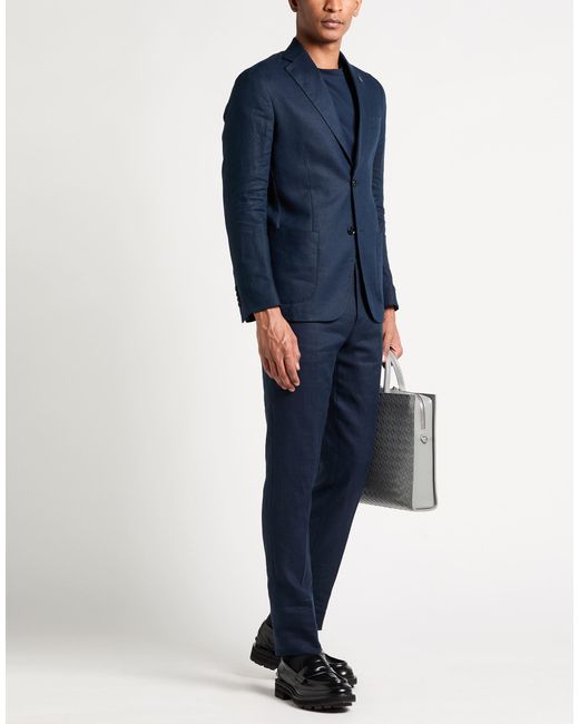 BRERAS Milano Blue Suit Linen for men