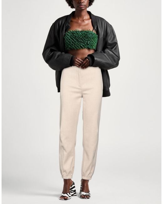 Patrizia Pepe Natural Pants Viscose, Polyester, Elastane