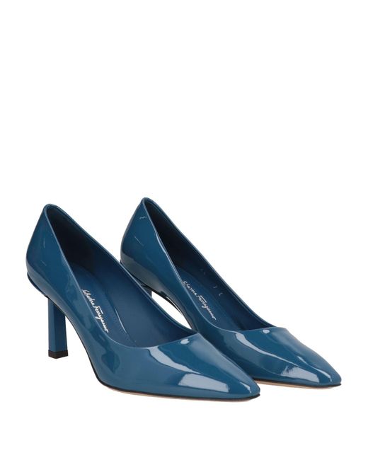 Ferragamo Blue Pumps