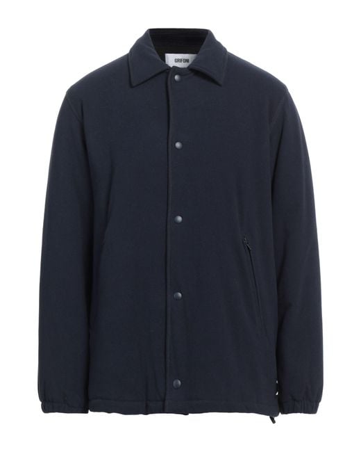 Grifoni Blue Jacket Polyester, Cotton, Elastane for men