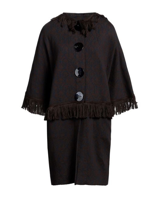 Charlott Black Overcoat & Trench Coat