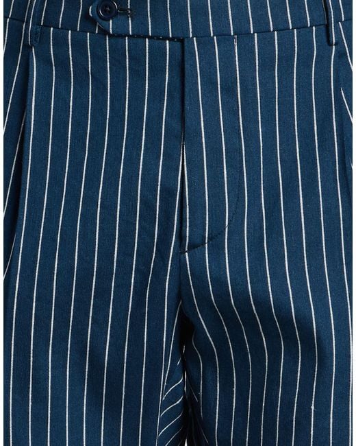 Berwich Blue Pants Linen, Lyocell, Elastane for men