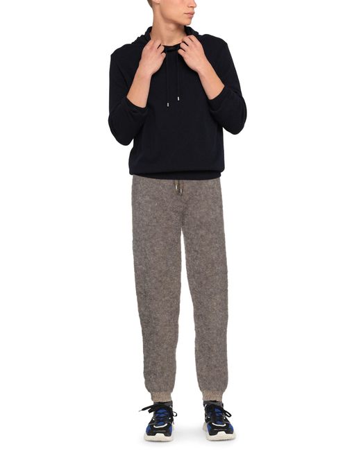 Takeshy Kurosawa Gray Pants Wool, Acrylic for men