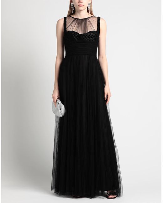 Elisabetta Franchi Black Maxi-Kleid
