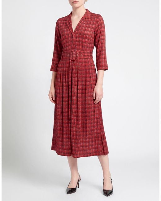 Siyu Red Midi Dress