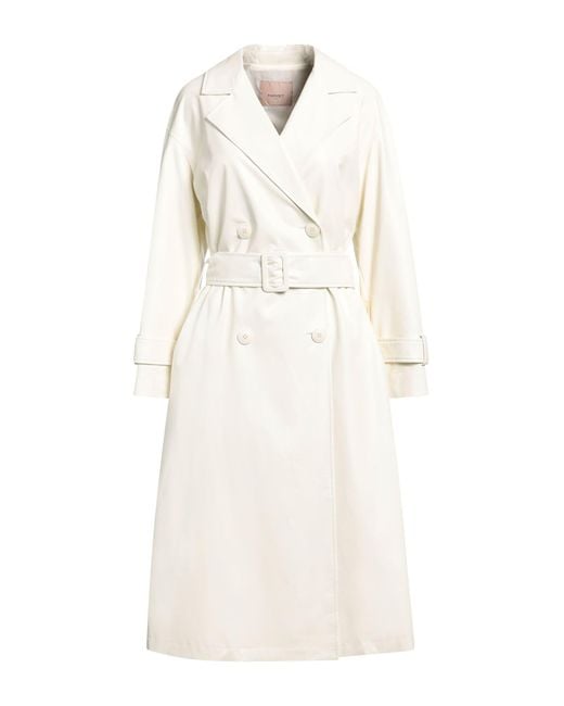 Twinset White Overcoat & Trench Coat