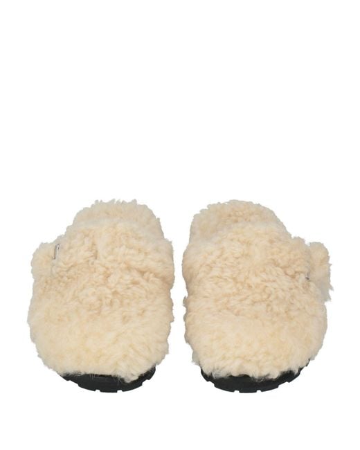 Jil Sander White Ivory Mules & Clogs Leather