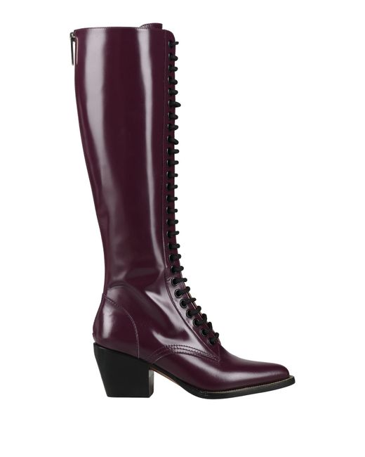 Chloé Purple Boot Leather