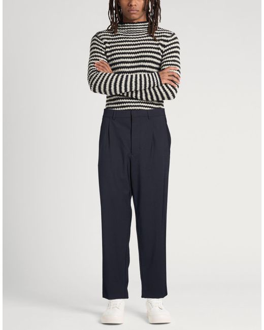 Grifoni Blue Midnight Pants Polyester, Virgin Wool, Elastane for men