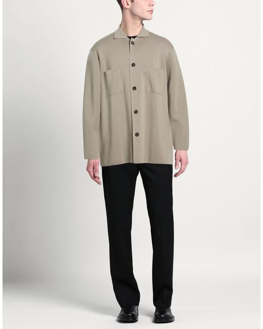 FILIPPO DE LAURENTIIS Gray Cardigan Merino Wool for men