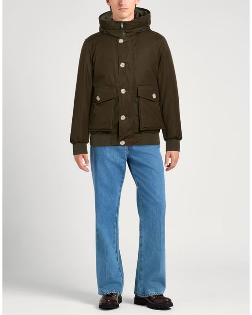 Woolrich Green Puffers for men