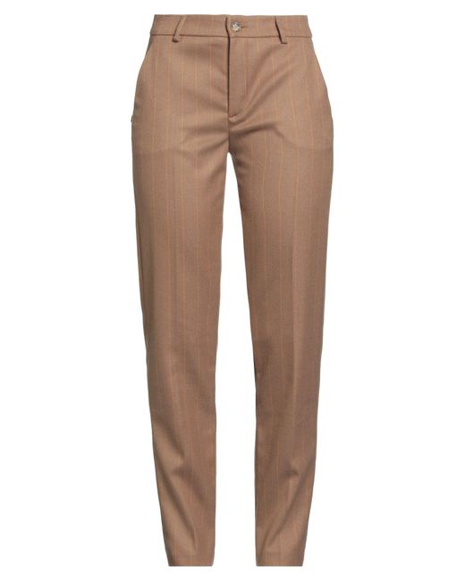 Manila Grace Natural Pants Polyester, Viscose, Elastane