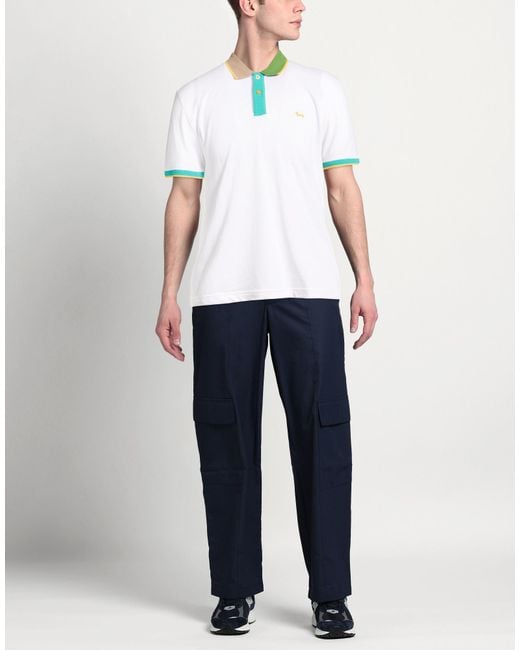 Harmont & Blaine White Polo Shirt Cotton, Elastane for men