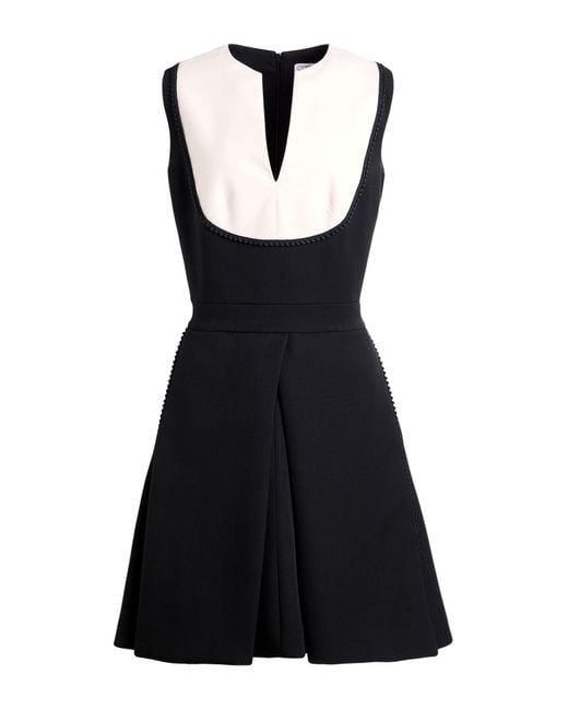 Stella Jean Women's Black Mini Dress Polyester, Virgin Wool