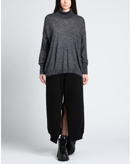 CROCHÈ Gray Turtleneck Wool, Acrylic