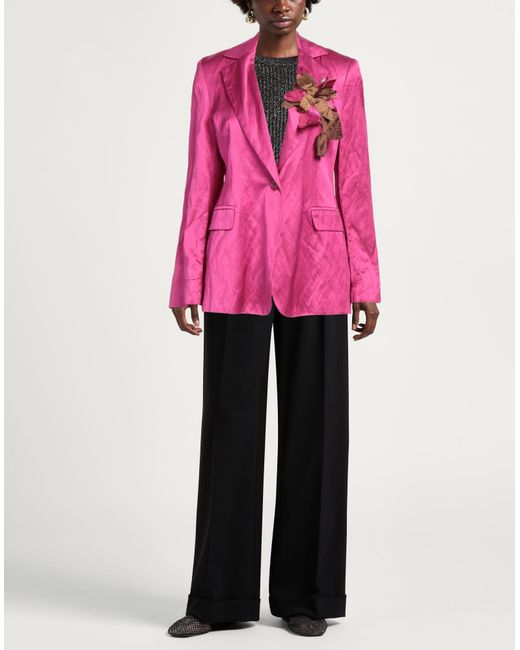 Kaos Pink Blazer Viscose, Cotton, Metallic Fiber