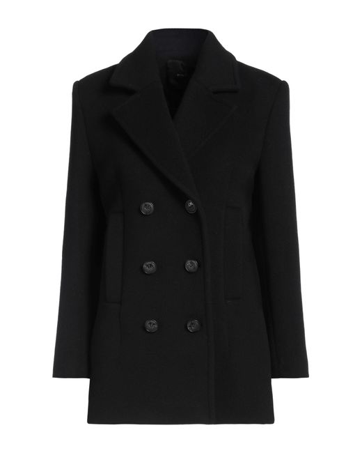 Pinko Black Coat Wool, Polyamide