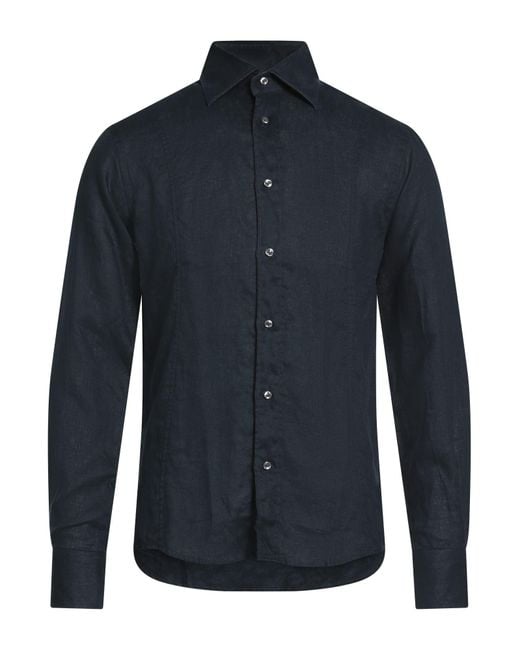 Brian Dales Blue Shirt Linen for men