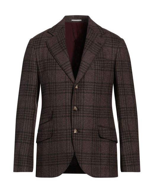 Brunello Cucinelli Black Blazer Wool, Silk, Cashmere for men