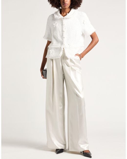 Maison Common White Jacket Cotton, Polyamide, Acrylic, Polyester