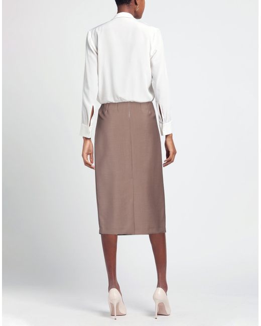 Agnona Brown Midi Skirt