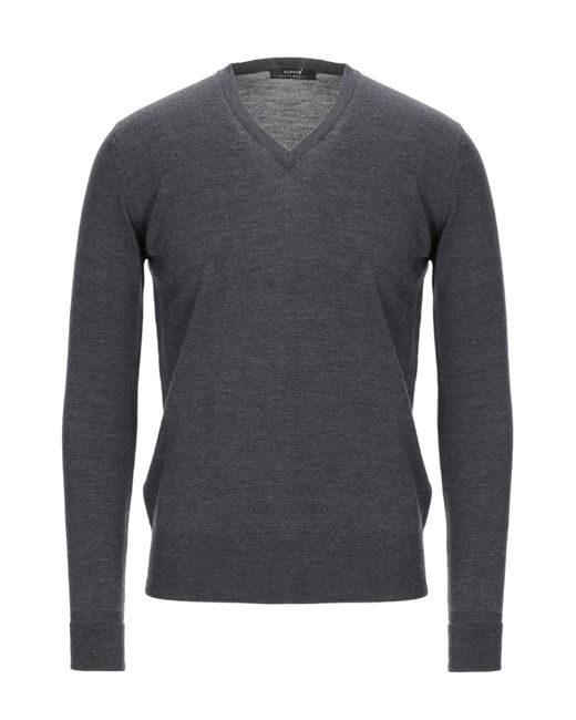 Alpha Massimo Rebecchi Gray Sweater for men