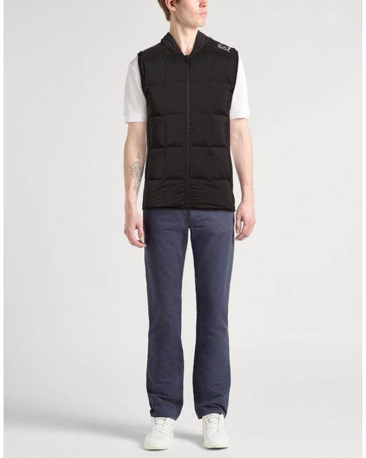 EA7 Black Gilet for men