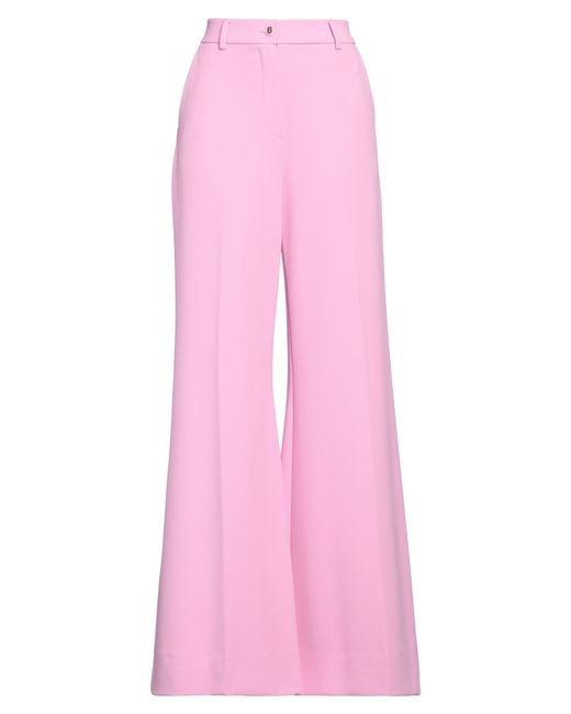 Blugirl Blumarine Pink Pants Polyester, Elastane