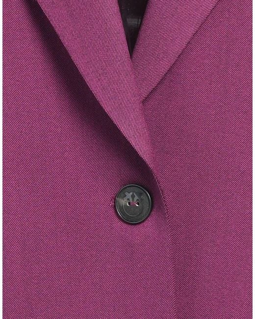 Pinko Purple Plum Blazer Wool, Polyester, Viscose, Elastane