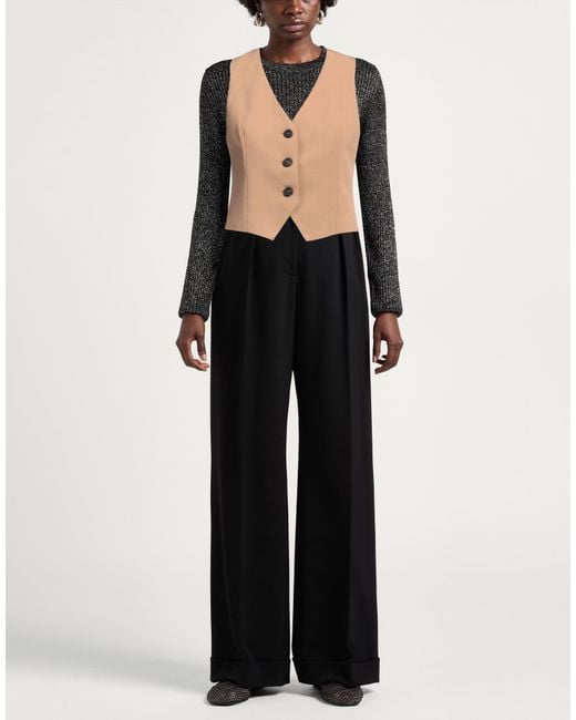 Kaos Blue Camel Tailored Vest Polyester, Viscose, Elastane
