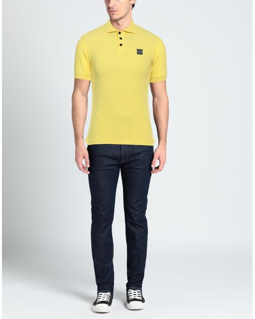 OUTHERE Yellow Polo Shirt for men