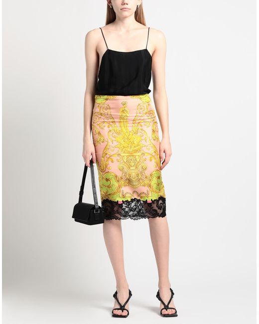 Versace Yellow Midi Skirt