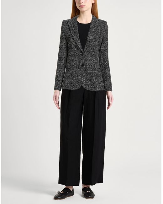 ViCOLO Black Blazer Polyester, Cotton, Elastane