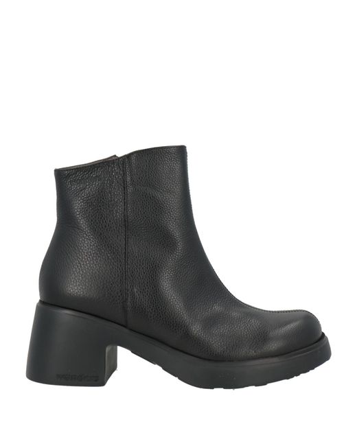 Wonders Black Ankle Boots